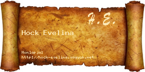 Hock Evelina névjegykártya